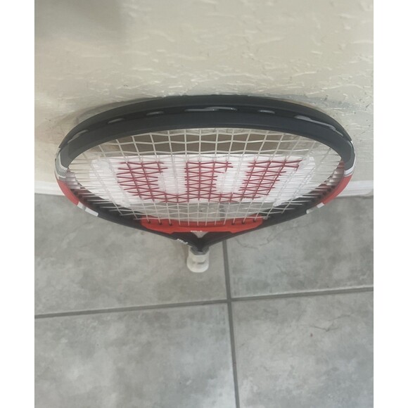 New Wilson Fusion XL Tennis Racquet (Grip Size 4 3/8”) WRT30270U3 Black Red - Picture 7 of 8